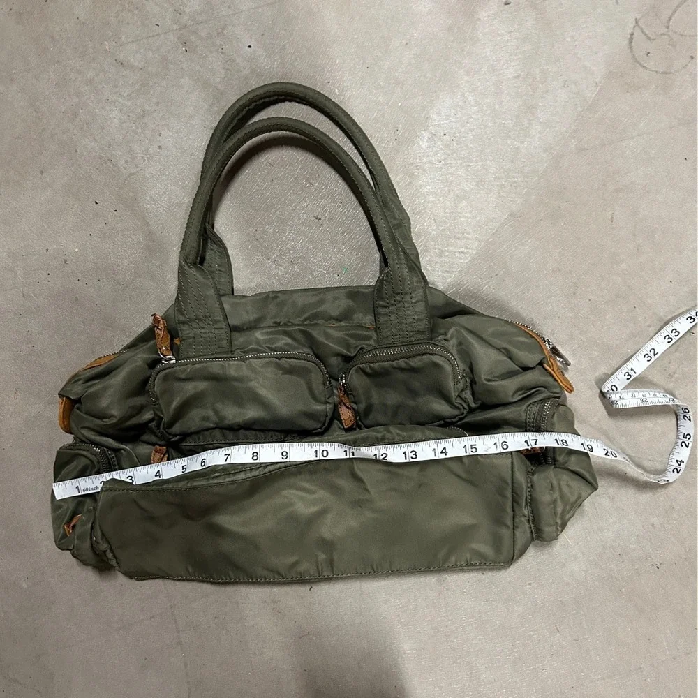 Gap Olive Green Utility Satchel Bag Multi-Pocket Travel Handbag
